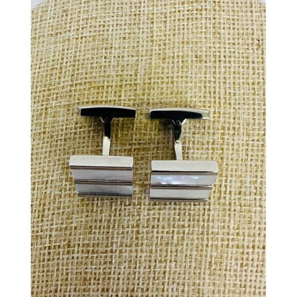 Ryan Seacrest Distinction Men Cufflinks‎ Silver One Size Mother Of Pearl